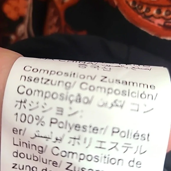 Shein Rust & Black Paisley Midi-Dress, Wide Belt, Bishop Sleeves Sz 12,XL, NWOT - Picture 13 of 13